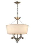 Mayport Collection 3-LIGHT Brushed-nickel Hanging Large Pendant By Hampton Bay. Fixed Price $79.00.