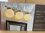 Allen + Roth Scarlett 3-LIGHT Gold Modern/contemporary Vanity. Fixed Price $51.99.
