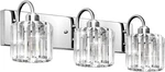 3-LIGHT Brushed Nickel Vanity Fixtures For Bathroom Over Mirror. Fixed Price $114.99.