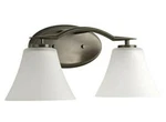 Progress P2005-20W Bravo 2-LIGHT 17" Antique Bronze Bath Vanity Wall Etche. Fixed Price $25.99.