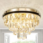 Crystal Chandeliers Flush Mount Ceiling FIXTURE,4 Lights Wit.... Fixed Price $203.09.