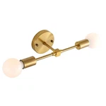 Brushed Brass Wall Sconce 2 Lights Bathroom Vanity Modern Industrial Lam.... Fixed Price $61.57.
