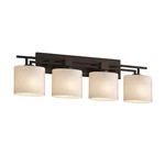 Justice Design Fusion Aero 4-LT Bath Oval, Opal/black FSN-8704-30-OPAL-MBLK. Fixed Price $438.40.