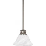 Satco / Nuvo 60-365 Empire 1 Light Brushed Nickel 7" Indoor Mini Pendant. Fixed Price $63.99.
