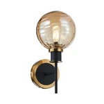 Artcraft Gem Light Sconce, Black/brushed Brass/amber - AC11871AM. Fixed Price $120.00.