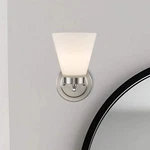 Bel Air Lighting Fifer 1-LIGHT Brushed Nickel Wall Sconce Frosted Glass Shade. Fixed Price $22.99.