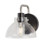 Forte Lighting Della Wall Sconce, Black/nickel/clear 5734-01-40. Fixed Price $55.25.