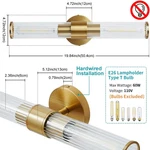 Bathroom Light Fixtures, Gold Wall Sconce Threaded Glass Indoor Sconc.... Fixed Price $82.95.