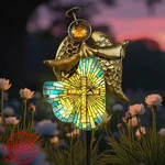 Hokfirm Solar Cross Cemetery Grave Angel Stake Garden Light. Fixed Price $42.99.