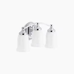 Kohler Bancroft K-11423-CPL 3-LIGHT Wall Sconce Polished Chrome Frosted Glass. Fixed Price $174.99.