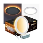 12 Pack Inch Led Recessed With Night Light, Canless 8" Wafer Downligh.... Fixed Price $218.59.