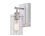 Hampton Bay Regan 4.5 In. 1-LIGHT Brushed Nickel Wall Bath W/ Clear Glass. Fixed Price $24.90.