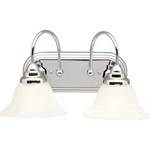 Kichler Telford 18" 2 Light Vanity Alabaster Swirl Glass Chrome Modern. Fixed Price $27.19.