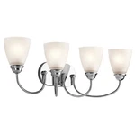 Kichler 45640 Chrome Jolie 8"W 4-LIGHT Bathroom Vanity. Fixed Price $139.97.