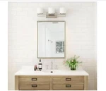Hampton Bay Tustna 26 In. 3-LIGHT Brushed Nickel Bathroom Vanity Light.. Fixed Price $60.00.