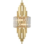 Modern Wall Sconces 2-LIGHT Brushed Gold Crystal For .... Fixed Price $267.89.