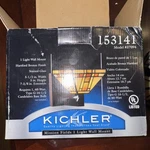 Vintage Kichler Mission Fields Stained Glass Light Wall Mount 153141 Model 37094. Fixed Price $62.00.