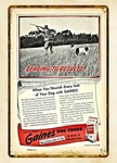 1947 Fiream Hunter Shotgun Pointer Bird Hunting Dog Gaines Food Metal. Fixed Price $19.56.