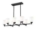 Z-lite 7004-8L Oren Light 42"W Linear Chandelier Black. Fixed Price $726.00.