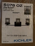 Kichler 5078 Hendrik 3 Light 24"W Vanity Bathroom Fixture - Bronze. Fixed Price $59.00.