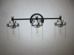 Merra 18 In. 3-LIGHT Black And Nickel Modern Dimmable Vanity With Shade. Fixed Price $47.45.
