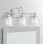 Quoizel Nicholas 22" Wide Polished Chrome 3-LIGHT Bath. Fixed Price $249.99.