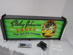 Stanley Johnson Lures Led Display Lighted Sign Lightbox Wall. Fixed Price $125.00.