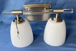 Quoizel Highfield Light Bathroom Vanity Wall Fixture Brushed Nickel HFD8602BN. Fixed Price $124.99.