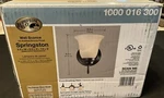 Springston 1-LIGHT Oil Rubbed Bronze Sconce Stained Glass Shade Hampton Bay. Fixed Price $44.55.