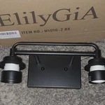 Elilygia 2-LIGHT Modern Indoor Wall Sconce, Black, W1016-2 Bk. Fixed Price $39.10.