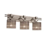 Justice Wire Glass Argyle Lt Bath Bar, Brushed Nickel WGL-8503-30-GRCB-NCKL. Fixed Price $440.00.