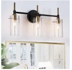 Zevni 19.5 In. 3-LIGHT Modern Brass Vanity Light, Black Industrial Wall Sconce. Fixed Price $83.13.