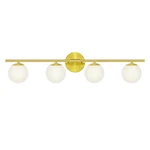 Yhtlaeh Bathroom Vanity Light Fixtures Brushed Bronze Milk White Globe Glass. Fixed Price $119.53.