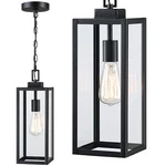 17 Inch Outdoor Pendant For Porch,metal And Glass Outside Hanging Light.... Fixed Price $115.79.