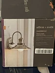 Allen + Roth Hainsbrook 1-LIGHT Antique Pewter Cone Vanity New Opened Box. Fixed Price $59.99.