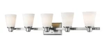 Z-lite 7001-5V Kayla Light 38-5/8"W Bathroom Vanity Nickel. Fixed Price $127.66.