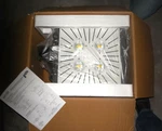 100W Led 16" Square Area Light Fixture Slip Fitter Mount Bronze Neptun New. Fixed Price $272.00.
