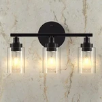 Merra 17" 3-LIGHT Modern Matte Black Bathroom Vanity Wall Sconce Fixture. Fixed Price $40.00.