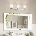 Modern Bathroom Vanity Lighting Dual Glass 3 Vintage Fixture. Fixed Price $120.99.