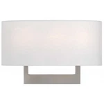 Livex Lighting 3-LIGHT Contemporary Metal & Fabric Wall Sconce Brushed Nickel. Fixed Price $189.96.