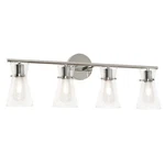 Afx Lighting Amanda 4 Lightvanity, Medium Base, Chrome/clear - AMDV3310MBPC. Fixed Price $178.00.