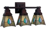 Meyda Tiffany 31231 Mackintosh Leaf Light 20"W Bathroom Vanity - Multicolor. Fixed Price $477.00.