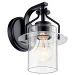 Kichler Everett 1 Light Wall Sconce, Black/clear - 55077BK. Fixed Price $179.99.