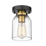 Zeyu Small Ceiling Light Fixture, Modern Semi Flush Mount Clear Glass, 1 Pack. Fixed Price $57.99.