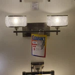 Feiss VS13702BS Brushed Nickel White Shade Modern Vanity Lighting. Fixed Price $139.00.