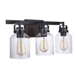 Craftmade Foxwood Light Vanity, Flat Black/dark Teak 53603-FBDT. Fixed Price $119.99.