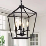 4 Light Chandelier, Industrial Ceiling Black Lantern Fixtures With. Fixed Price $174.99.