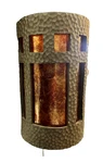 Justice Design CER-7355-HMIR Lg Prairie Ceramic Wall Sconce Hammered Iron Finish. Fixed Price $159.00.