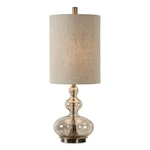 Uttermost 29538-1 Formoso Amber Glass Table Lamp With Antique Brass. Fixed Price $352.80.
