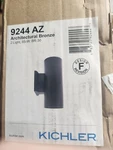 Kichler 12 In. 2-LIGHT Architectural Bronze Outdoor Hardwired Wall Nib 9244 Az. Fixed Price $69.95.